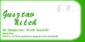 gusztav milch business card